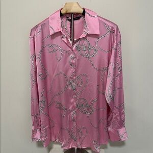 Zara Pink Rope Pattern Men's Shirt
